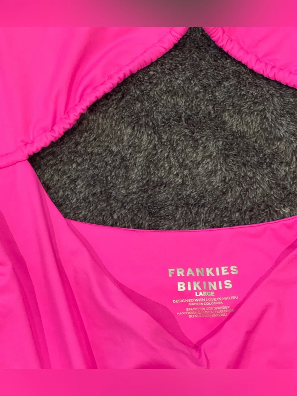 Frankie's Bikinis Neon Hot Pink Gemma Wrap One-Piece